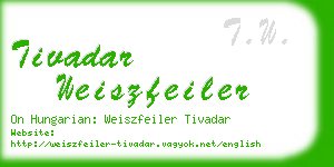 tivadar weiszfeiler business card